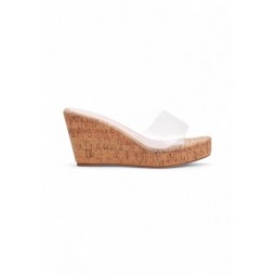 SHOEPOINT Wedges Transparent 02092 in White Croc